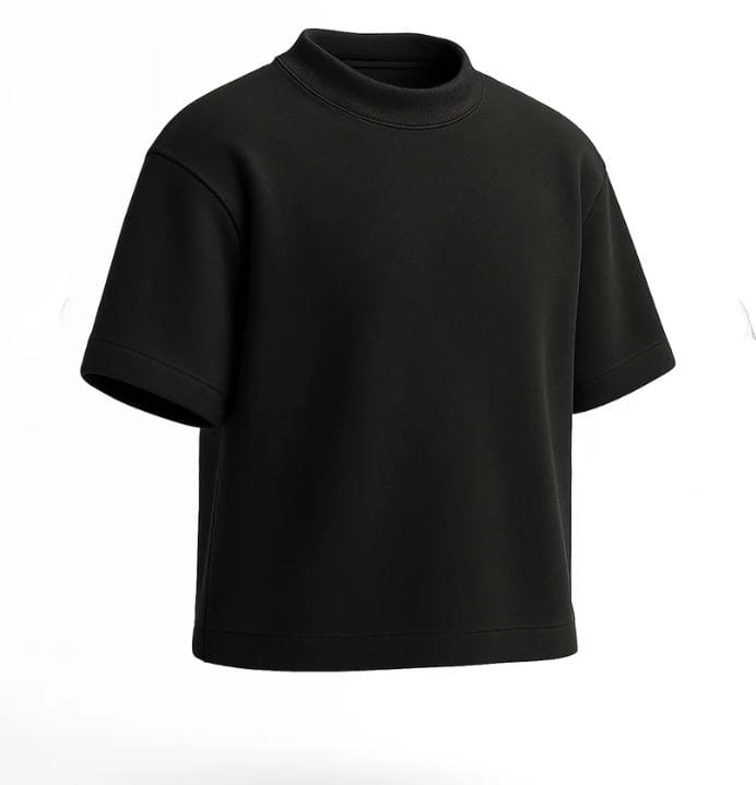 Playera Oversize Negra 300g – 100% Algodón Peinado